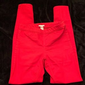 Red jeggings